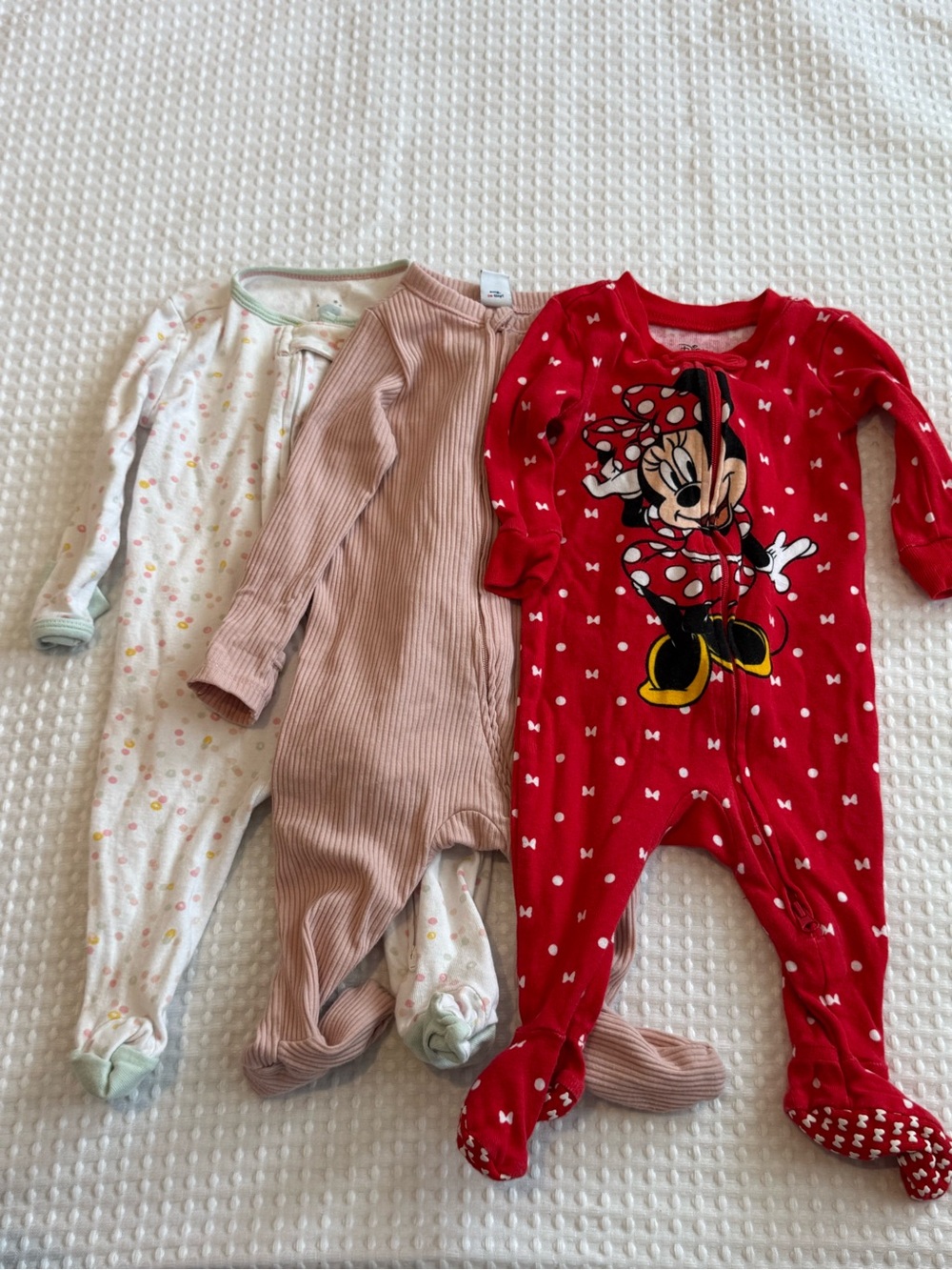 Bundle of 3 Girl 3-6m Sleeper Footies
